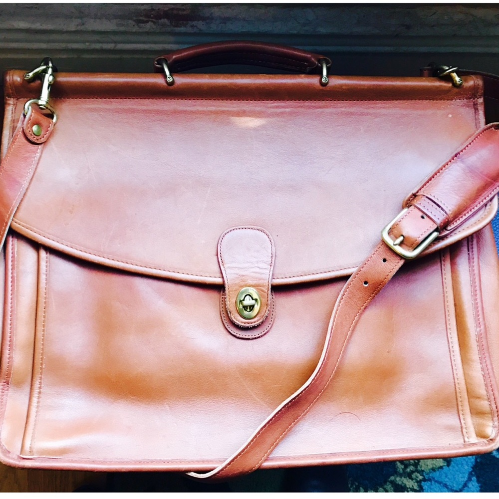 Vintage Coach Tan Leather Doctors Bag